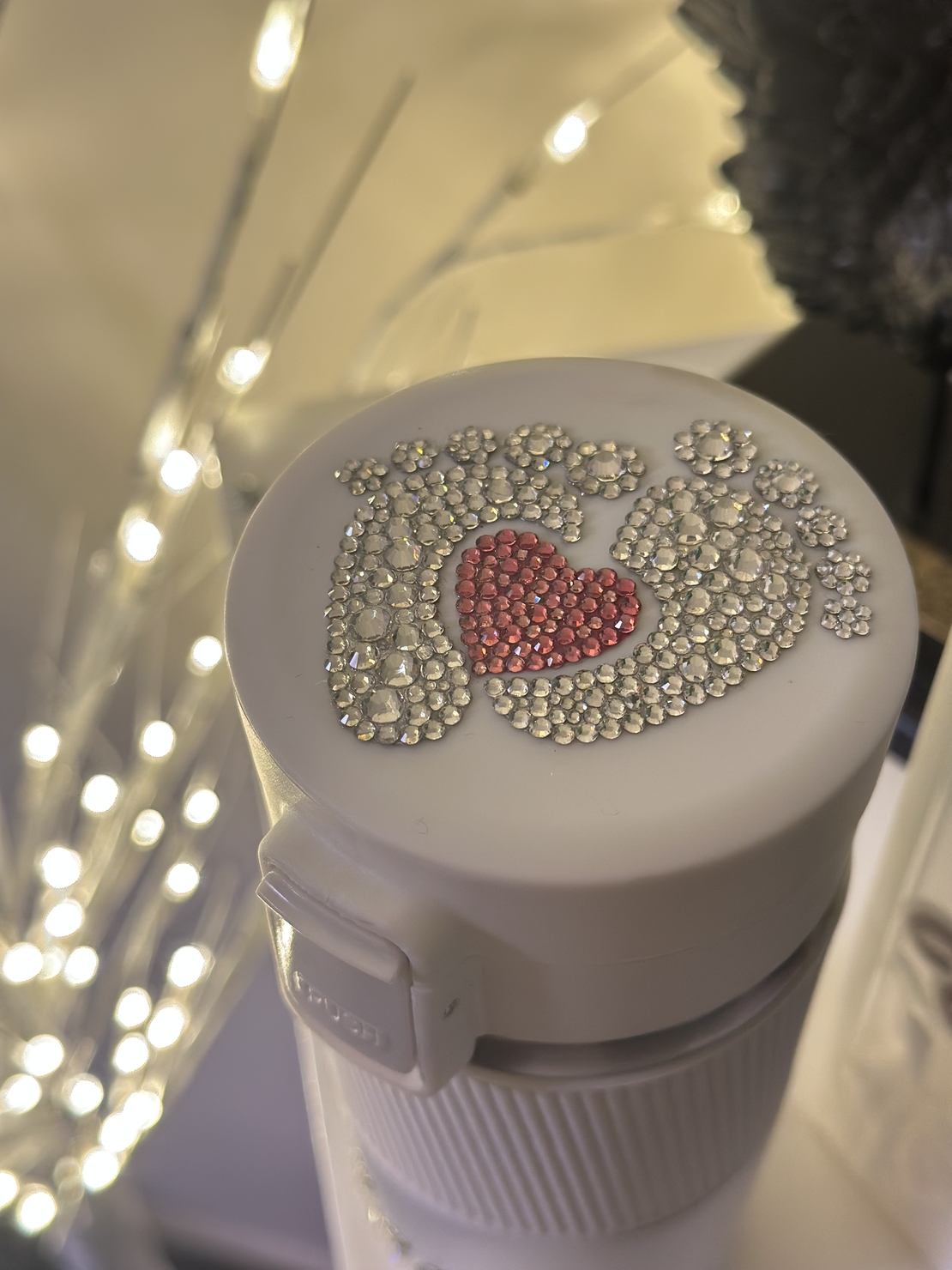 Персонализирана термо чаша с кристали – 400 ml