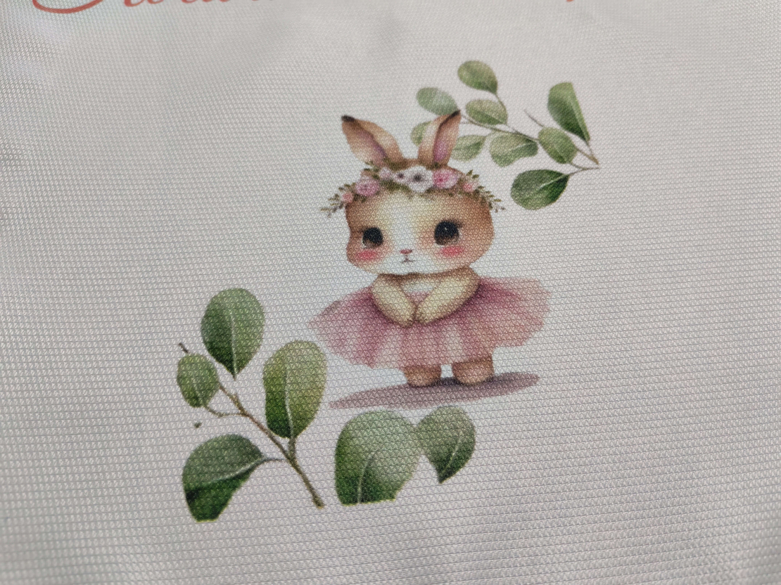 Кърпа (месал) за бебешка погача - ''Зайче със зелени листа''