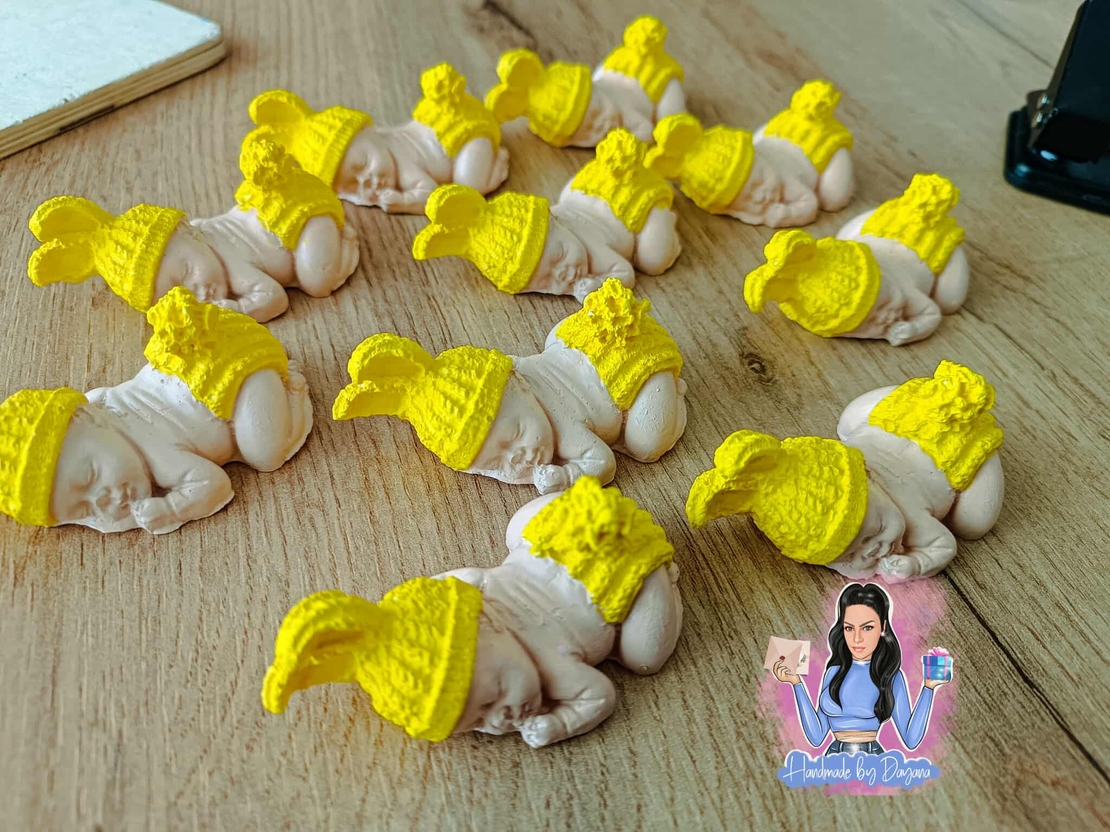 10бр Карти за наричане + 10бр подаръчета - бебе