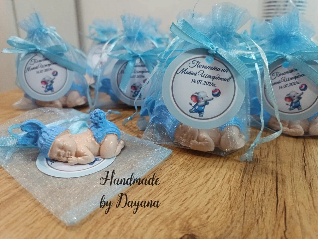 10бр Карти за наричане + 10бр подаръчета - бебе