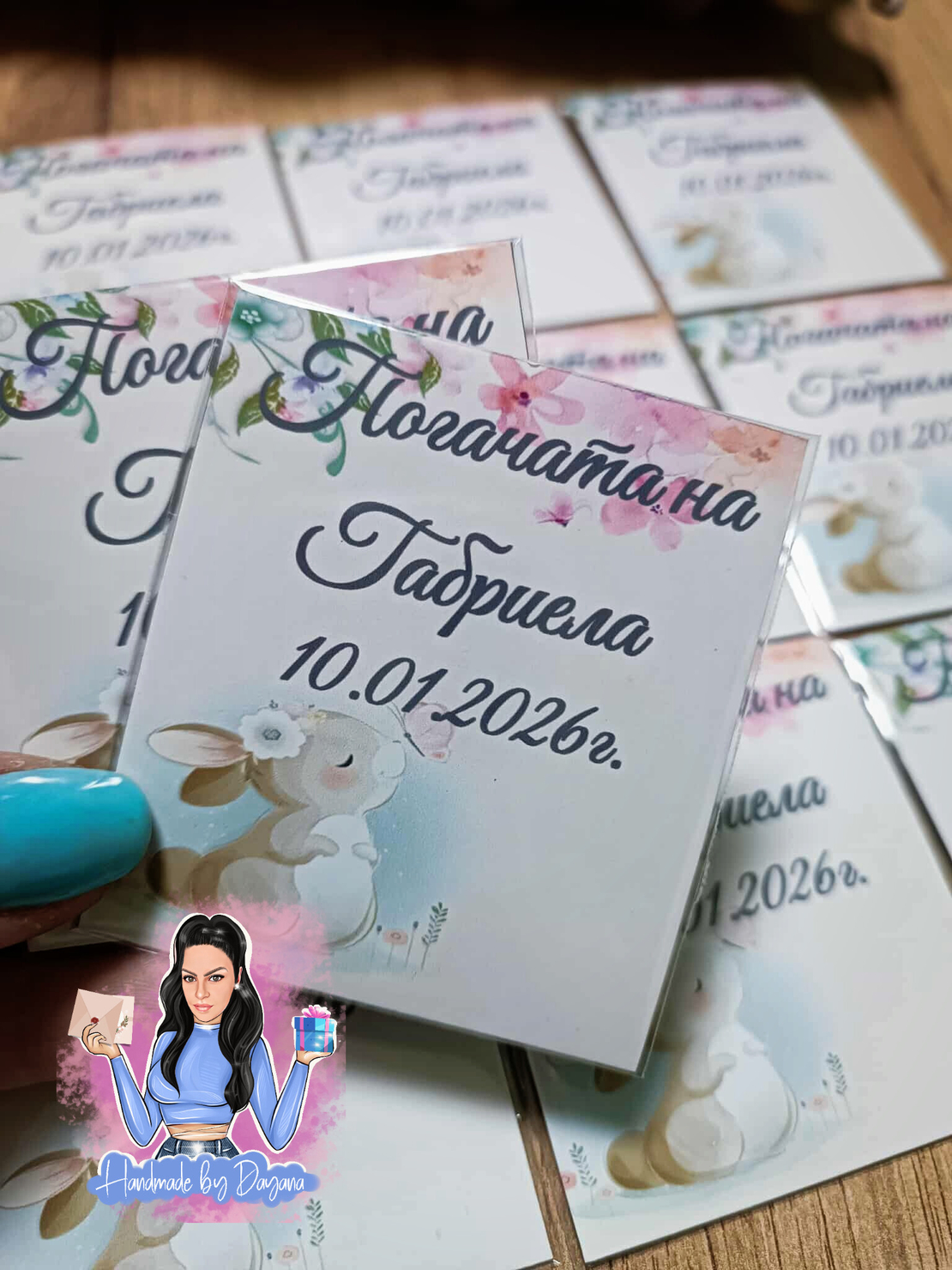 Магнити на тема '' Зайче с пеперуда ''