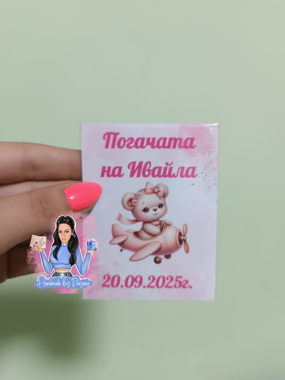 Магнити на тема '' Мече пилот (розово) ''