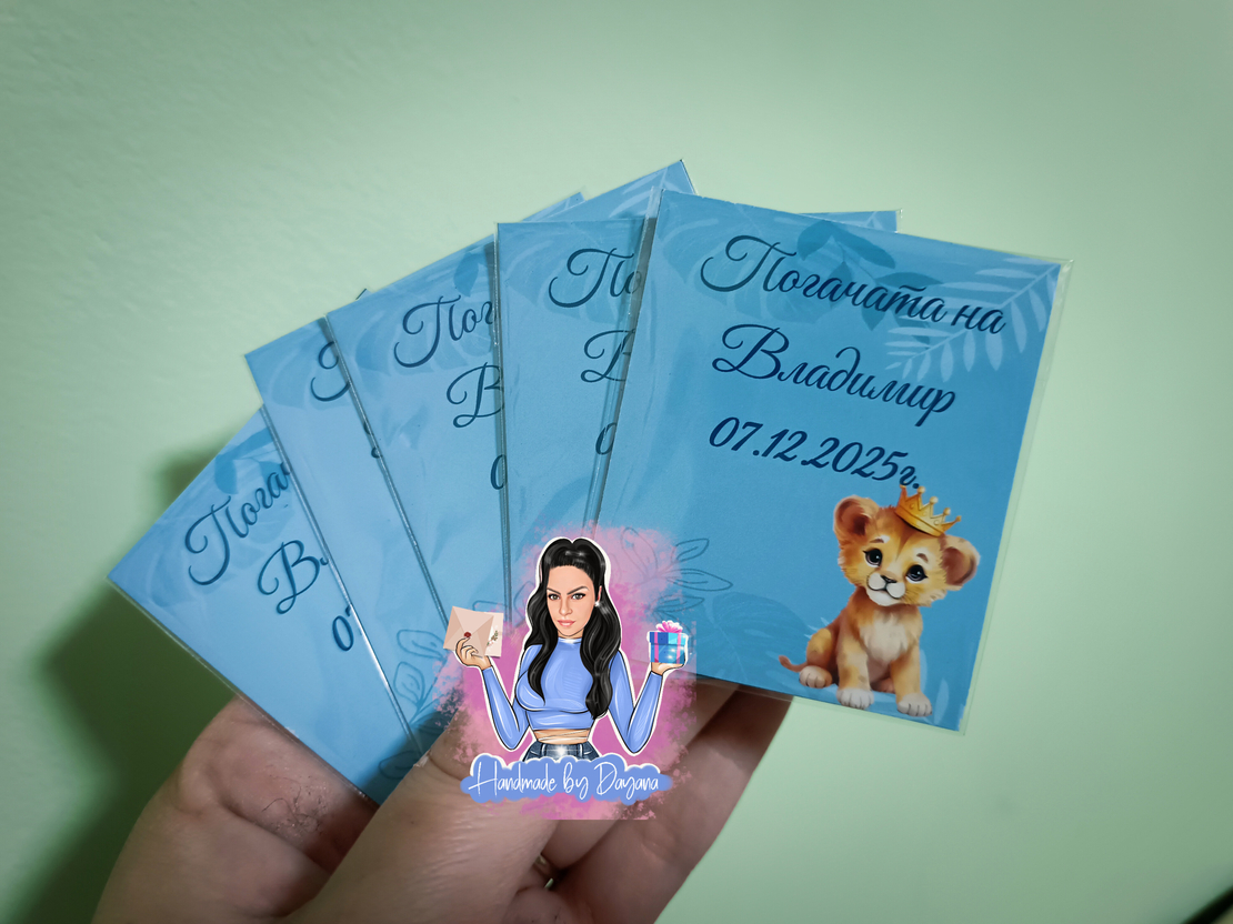 Магнити на тема '' Лъвче в синьо ''