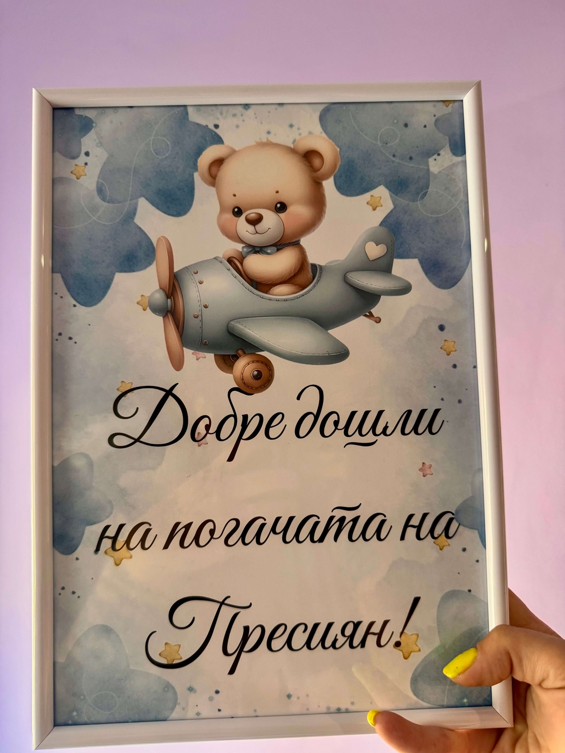 Постер в рамка - '' Мече пилот (синьо) ''