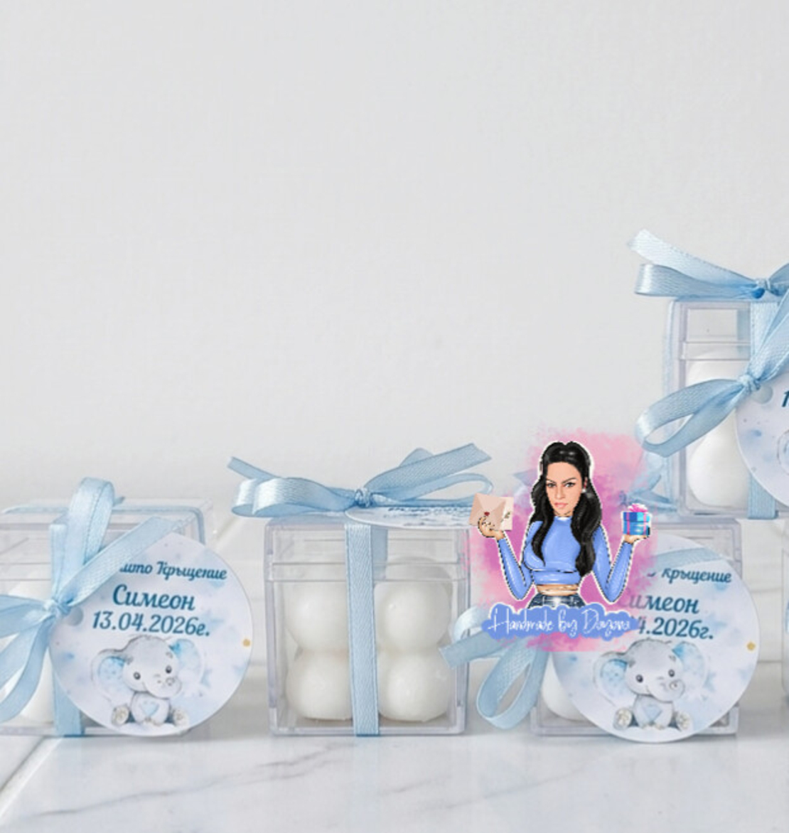 Бъбъл свещ в акрилна кутия