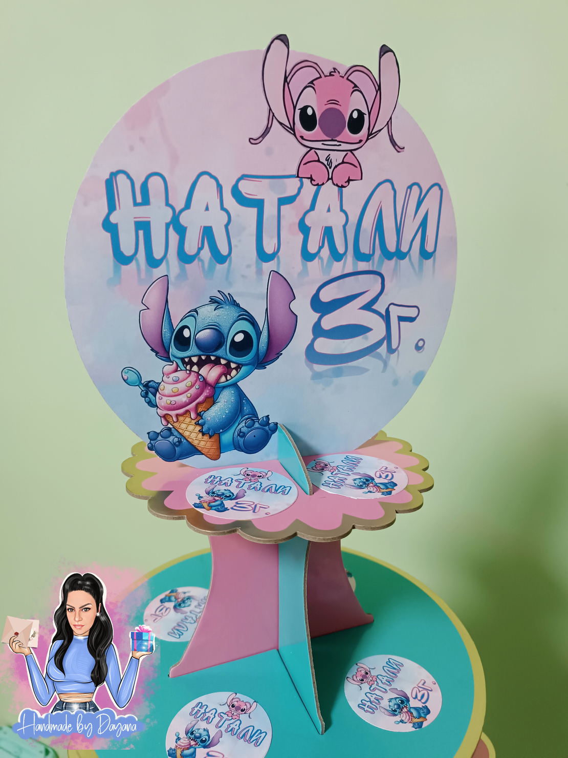 Стойка за мъфини -  ''Стич и Ейнджъл / Stitch and Angel