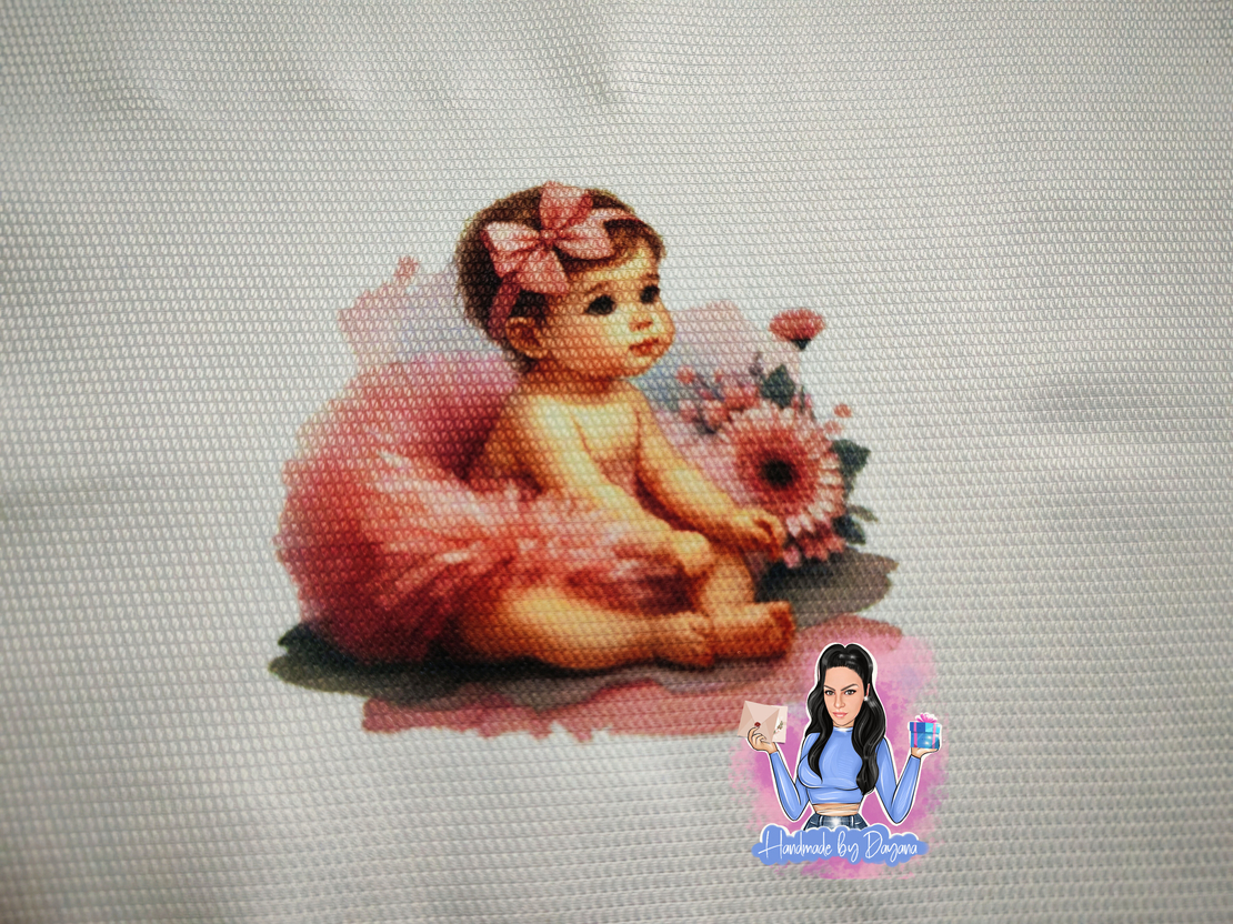 Кърпа (месал) за погача ''Бебе с розова панделка''