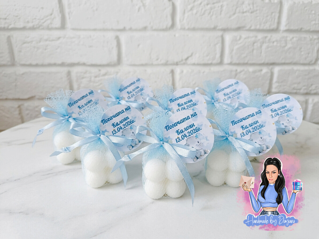 Подаръци за гости - бъбъл свещ