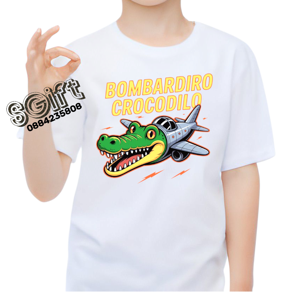 Детска тениска „Bombardiro Crocodilo“