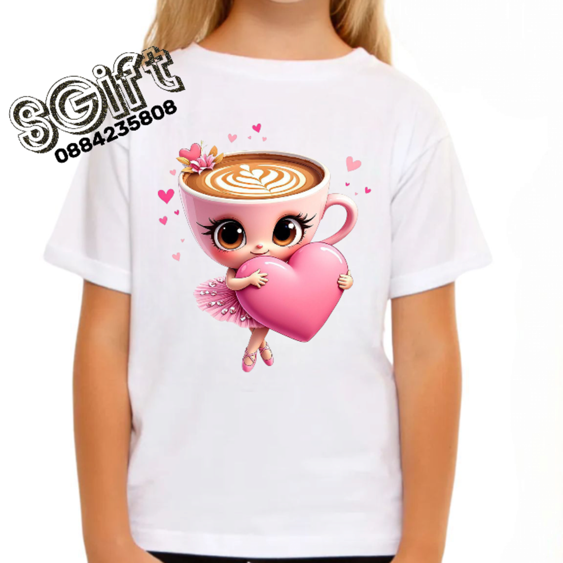 Детска тениска „Влюбена Ballerina Cappuccina“