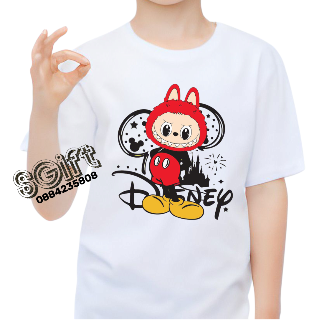Детска тениска „Labubu Mickey Mouse“