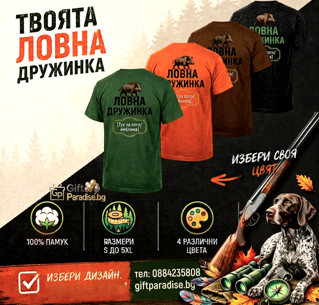 Мъжка тениска на ловната дружинка