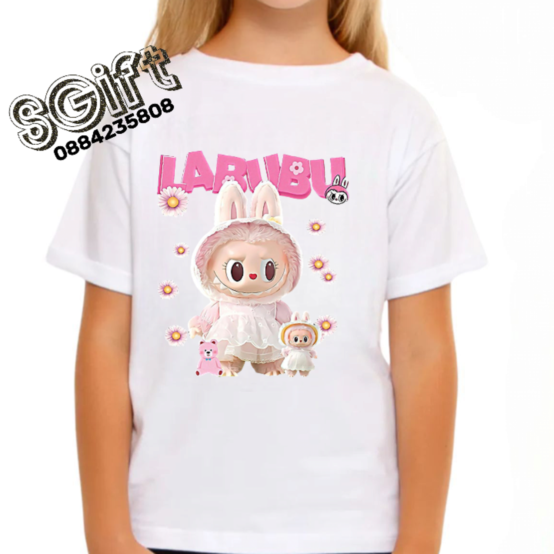 Детска тениска „Labubu Pink Daisy“