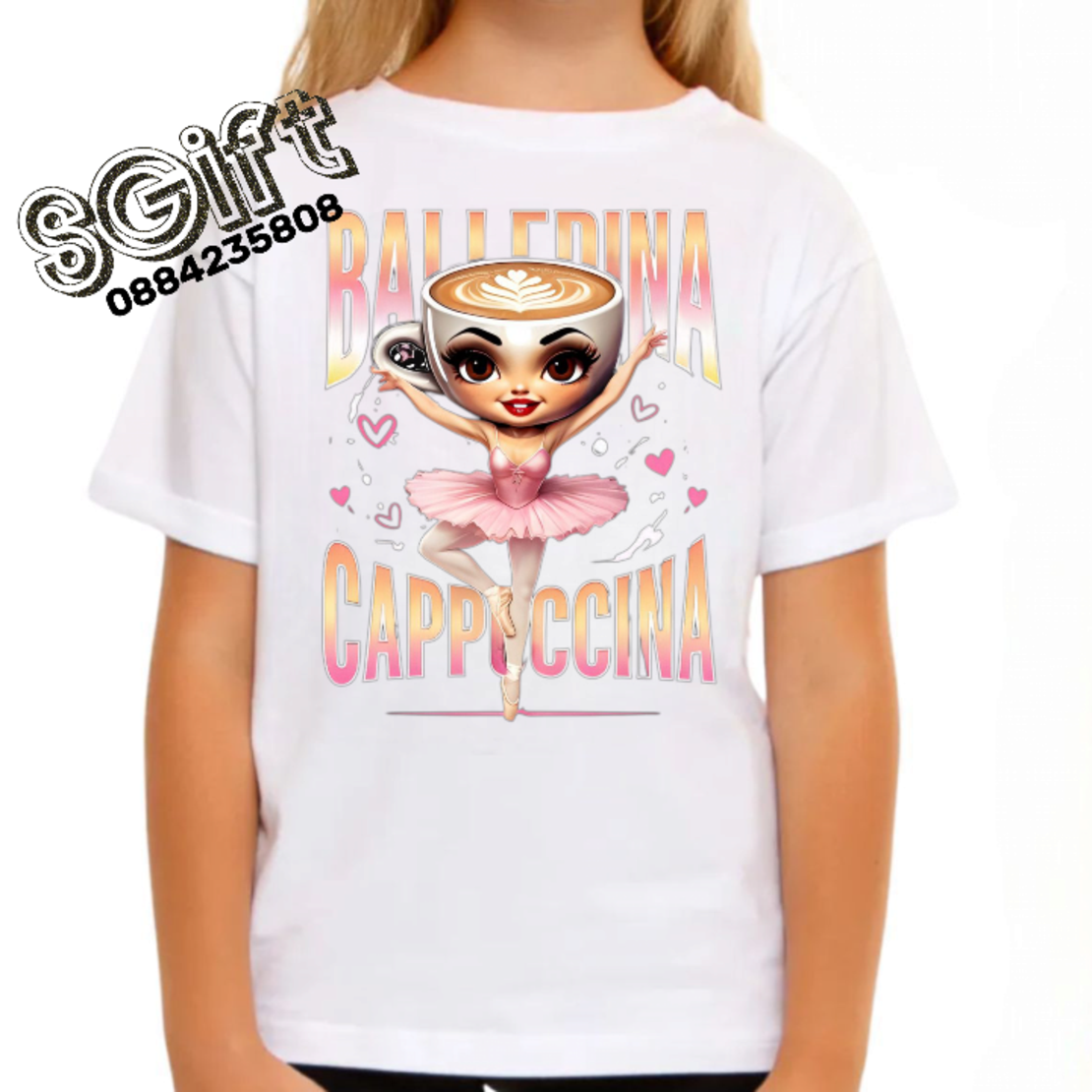 Детска тениска „Ballerina Cappuccina“ – Малката балерина