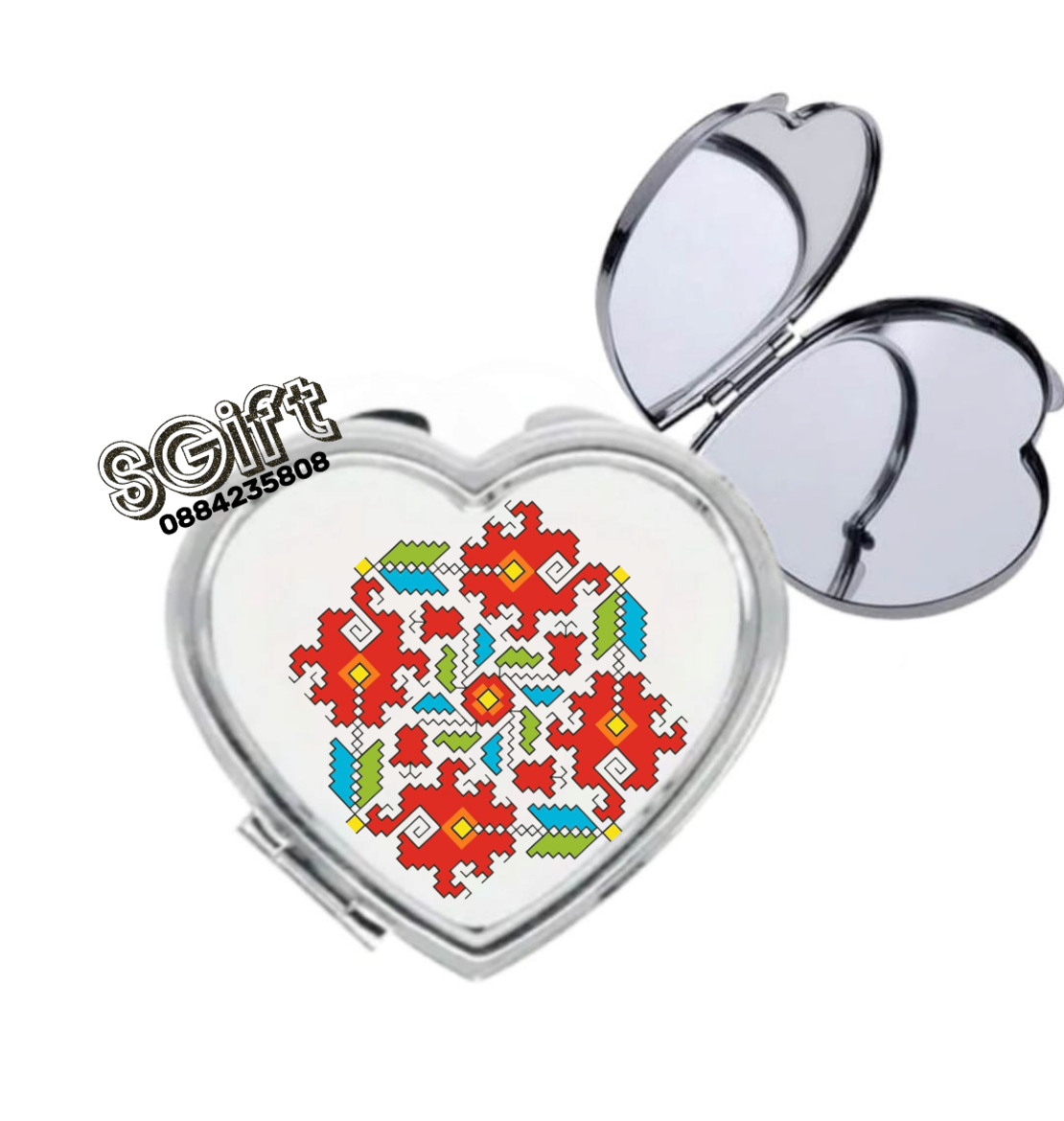 ДЖОБНО ОГЛЕДАЛО СЪРЦЕ С ШЕВИЦА 