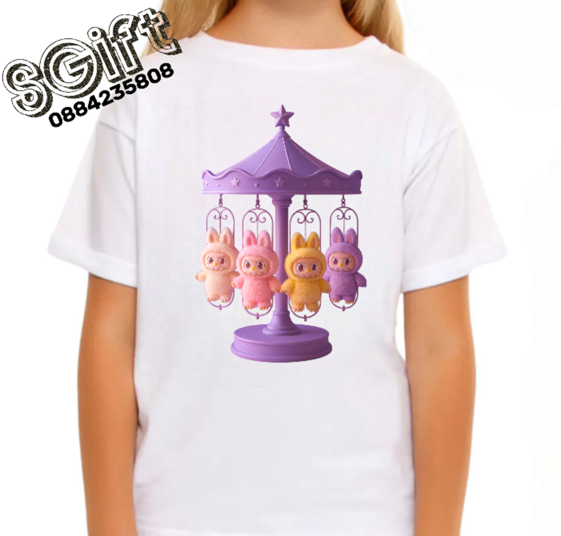 Детска тениска „Labubu Carousel“