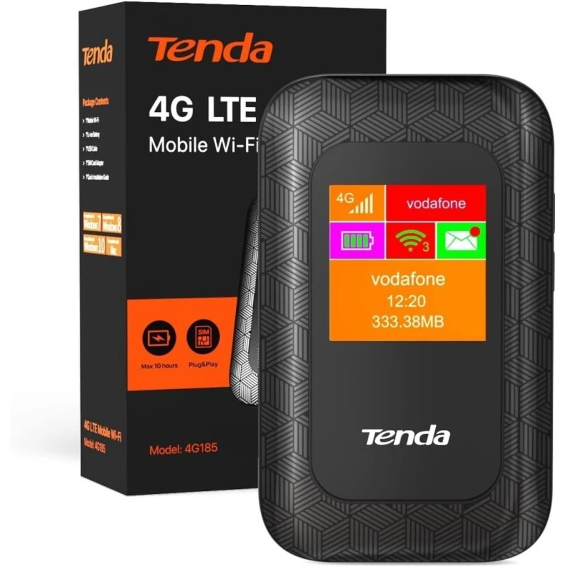 ПРЕНОСИМ МОБИЛЕН РУТЕР TENDA 4G185, 4G LTE CAT4, 150 MBPS