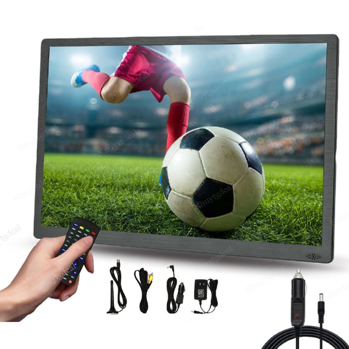 Телевизор на 12 волта Northern Cross NC-14T, 14 инча, Вградена батерия, DVB-T2, USB