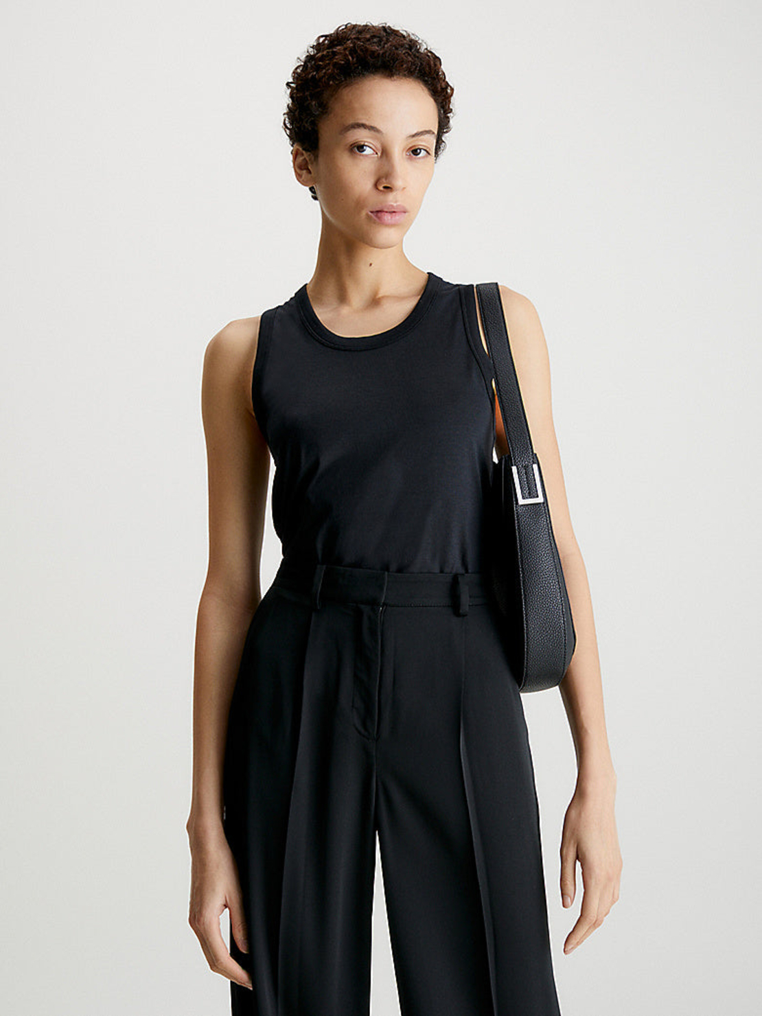 SOOTH COTTON TANK Ck Black Women