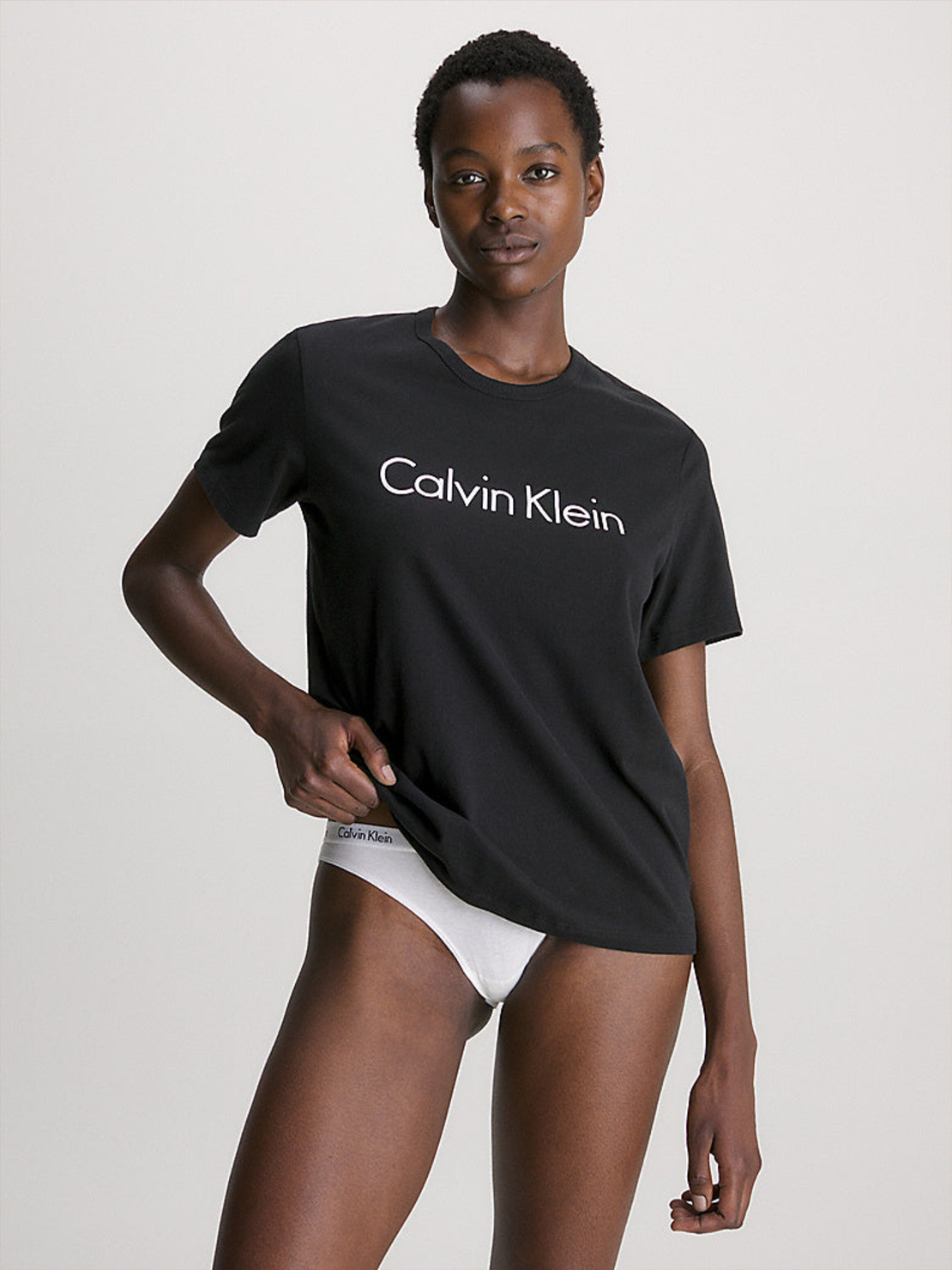 S/S CREW NECK BLACK Women