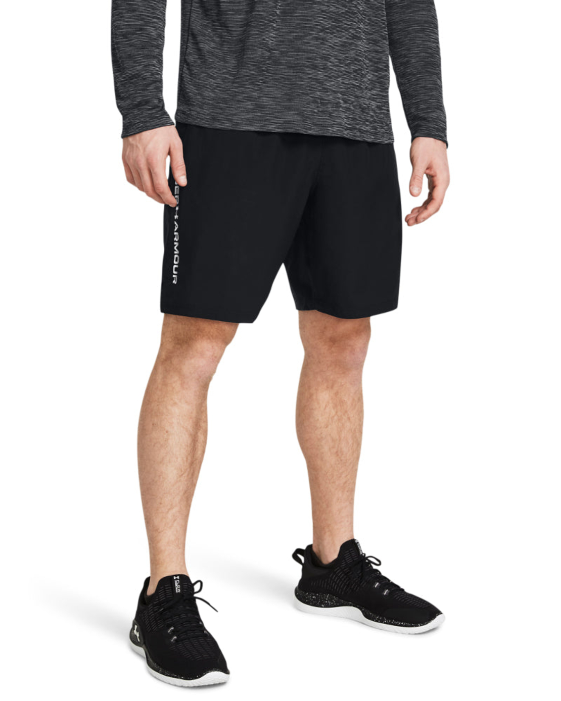 UA WOVEN WDMK SHORTS Black White Men