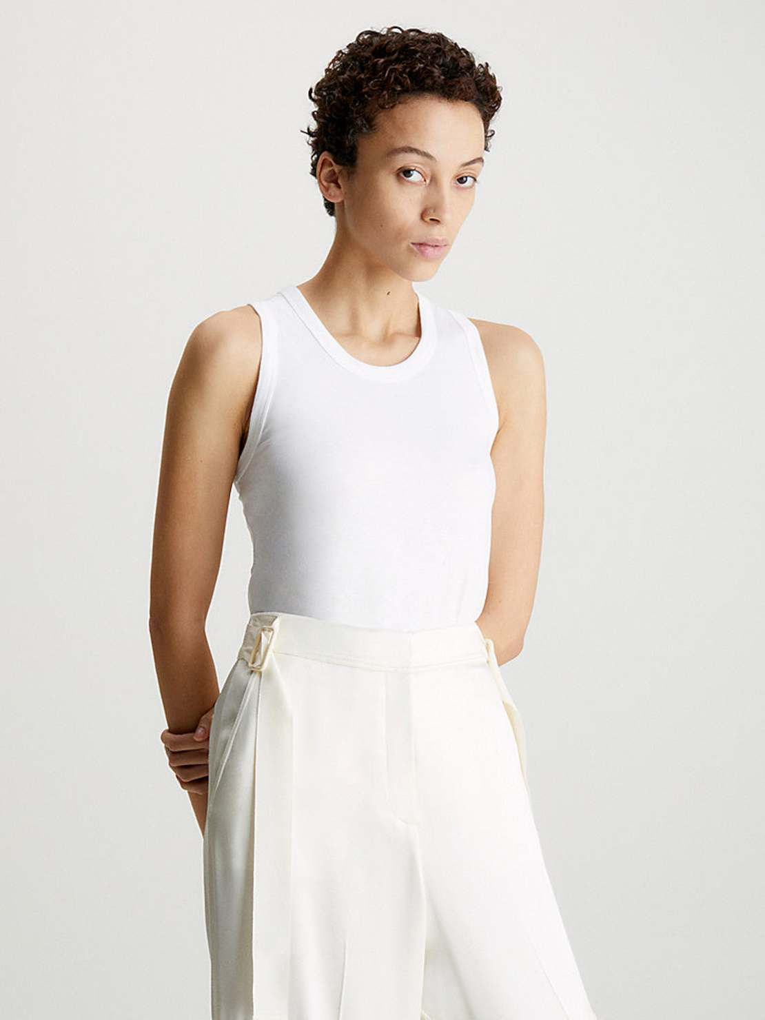 SMOOTH COTTON TANK Bright White Women
