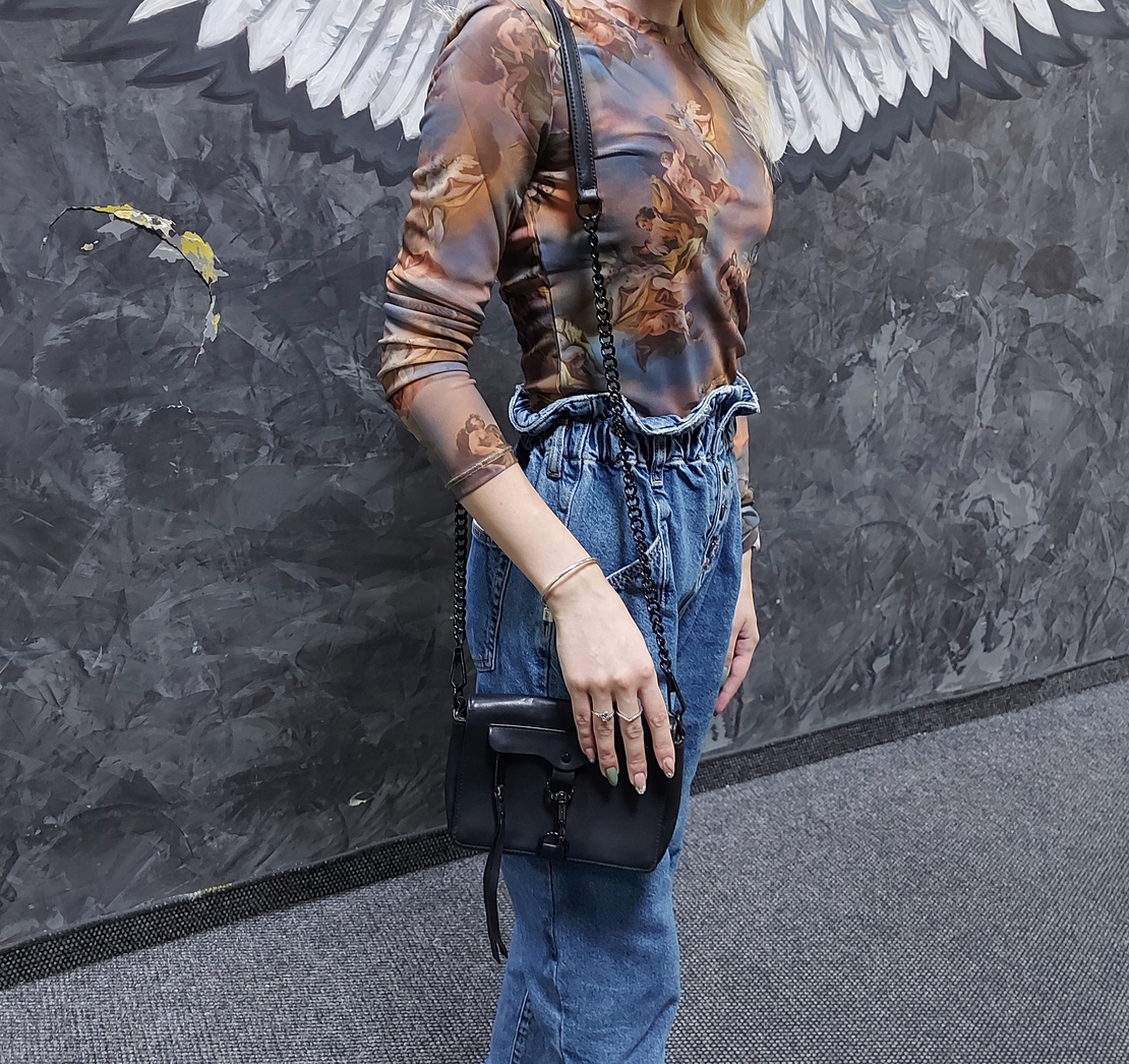 Rebecca minkoff кожена чанта