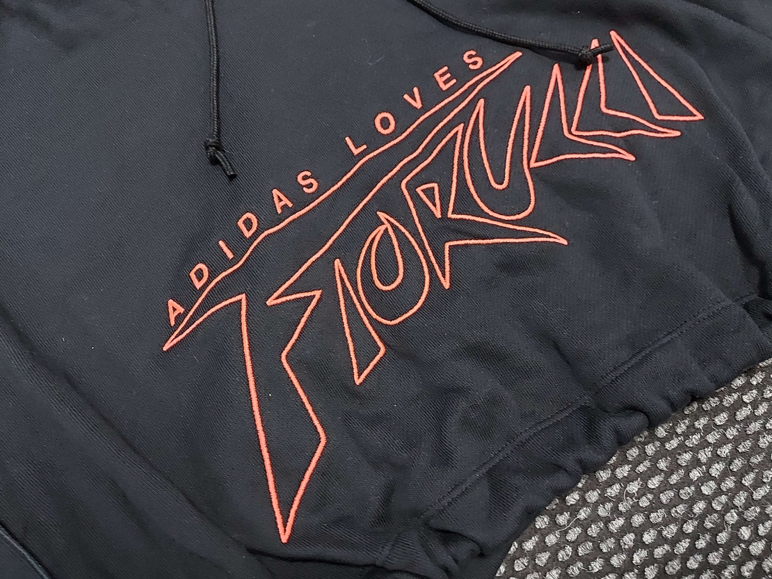 Adidas x fiorucci crop hoodie дамско S размер