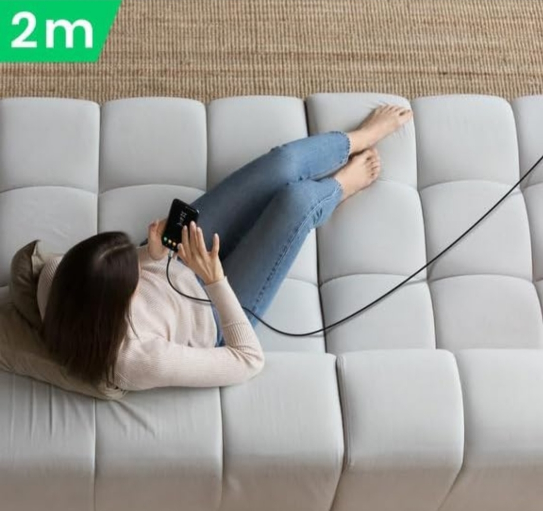 INIU кабел USB A USB C, [2m] QC 3,0 y 3,1A кабел USB C