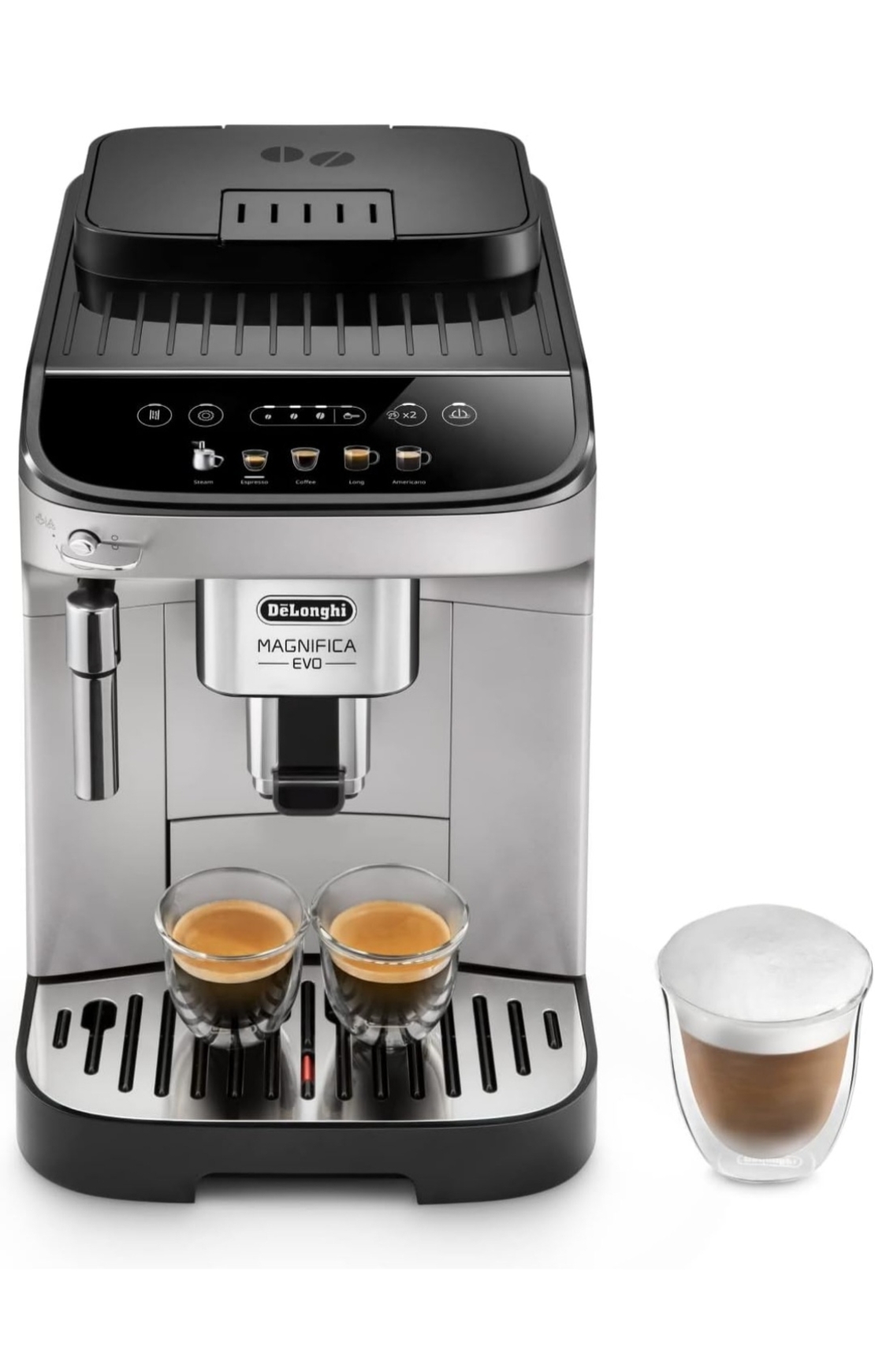 Кафеавтомат De'Longhi Magnifica Evo ECAM 290.31.SB, 1.8 л, 15 бара