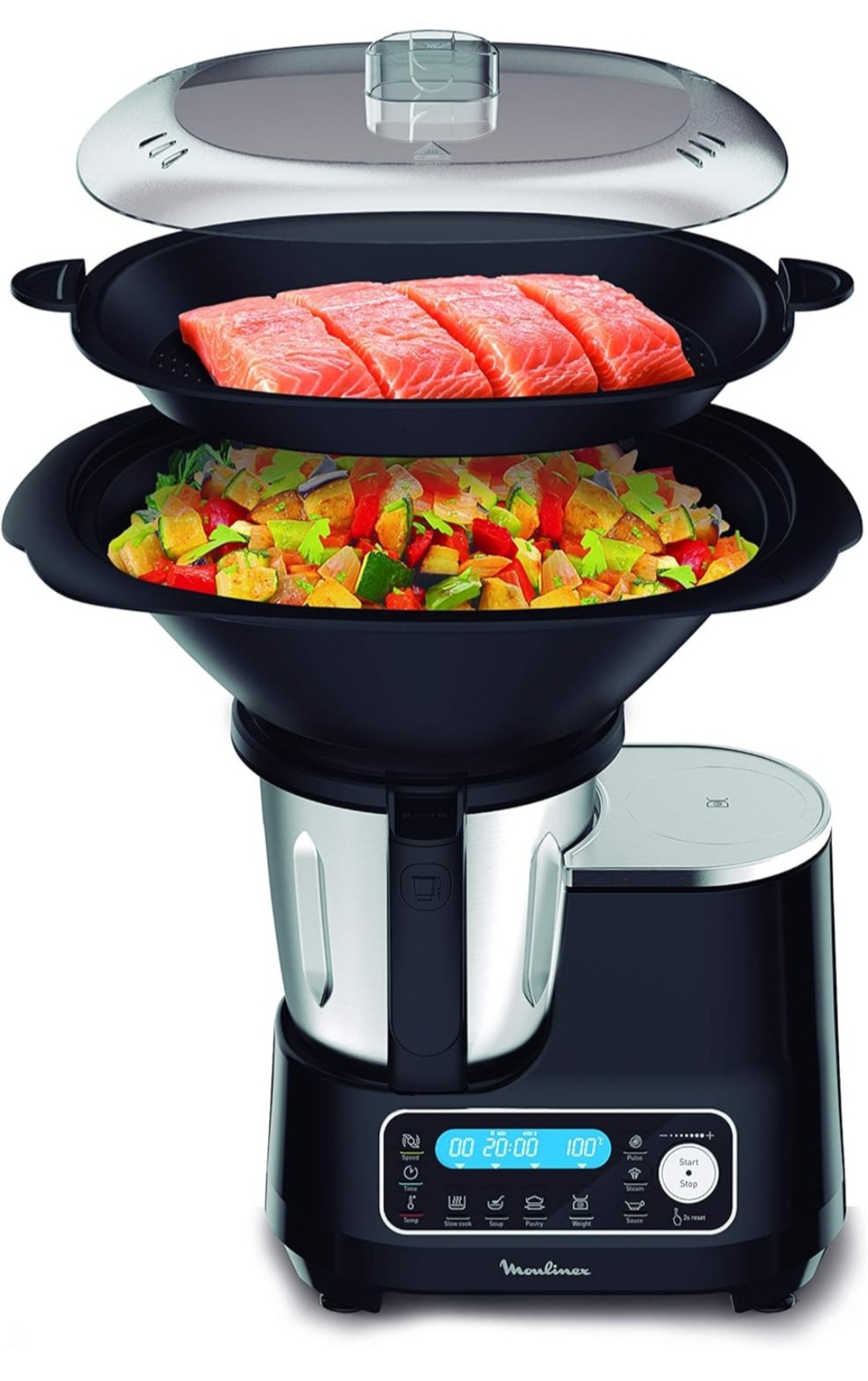 Moulinex ClickChef HF4SPR30 - Мултифункционален кухненски робот 1400W, 3.6 l