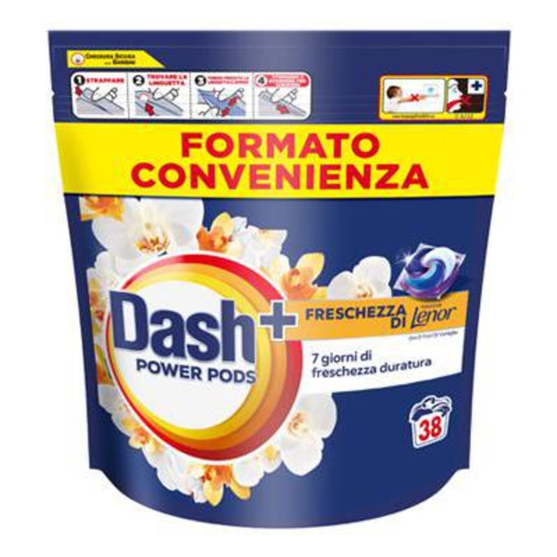 Капсули Dash Freschezza Lenor Oro e Fiori Vaniglia 38броя