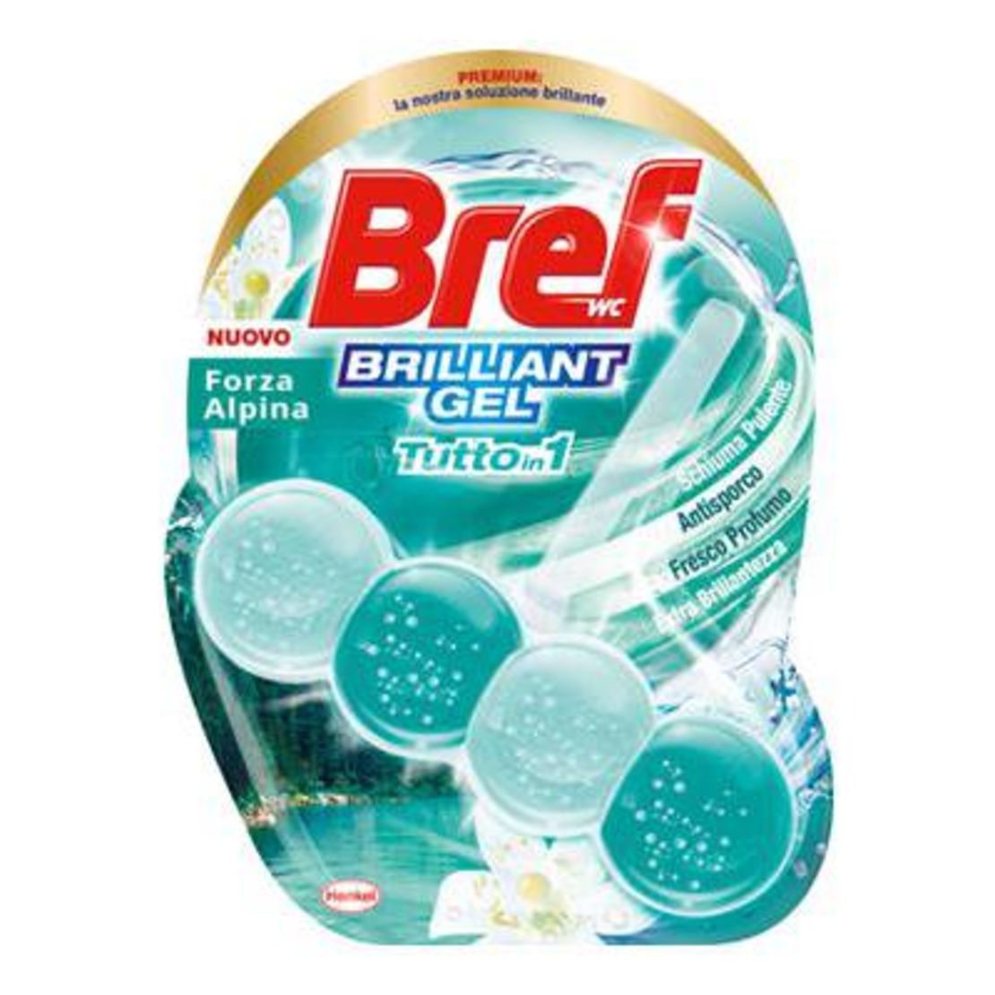 Блокче за тоалетна чиния Bref Briliant gel Forza Alpina