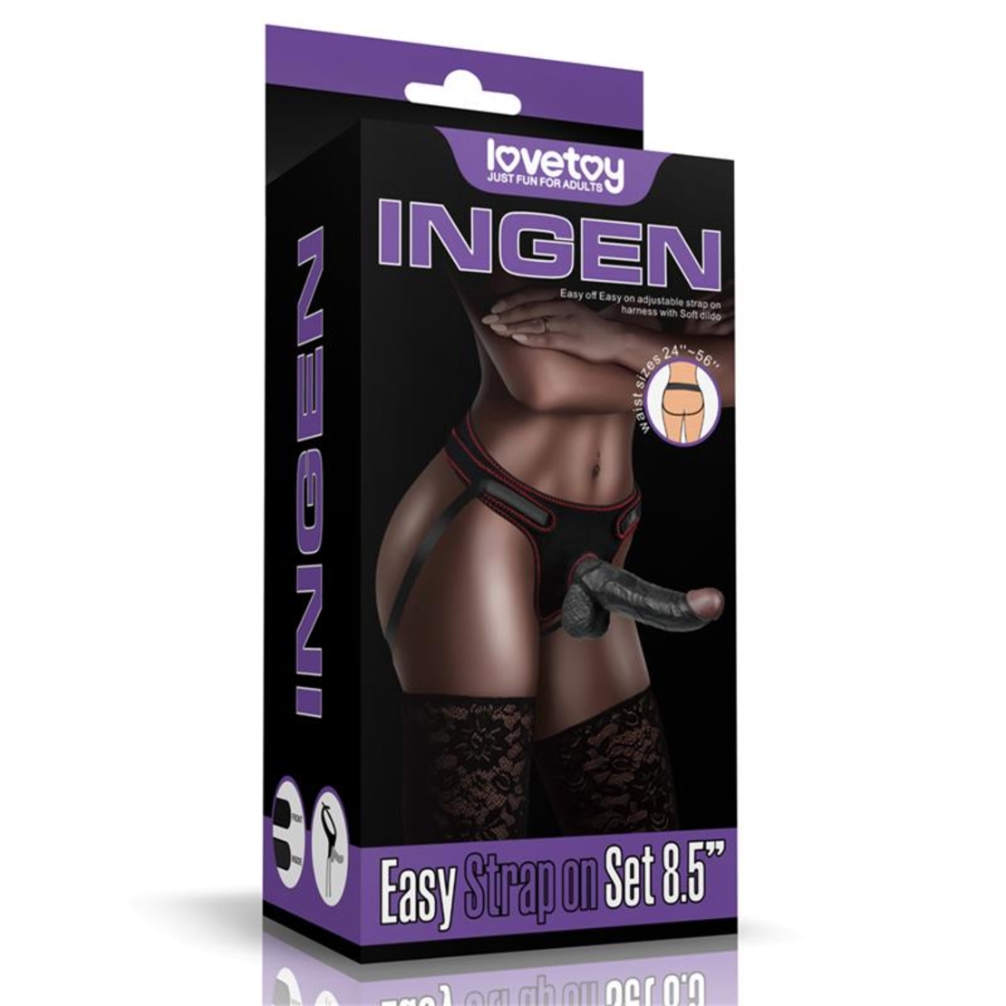Регулируем страп-он с реалистично дилдо 21,5 см - Adjustable Strap-On with Dildo 8.5