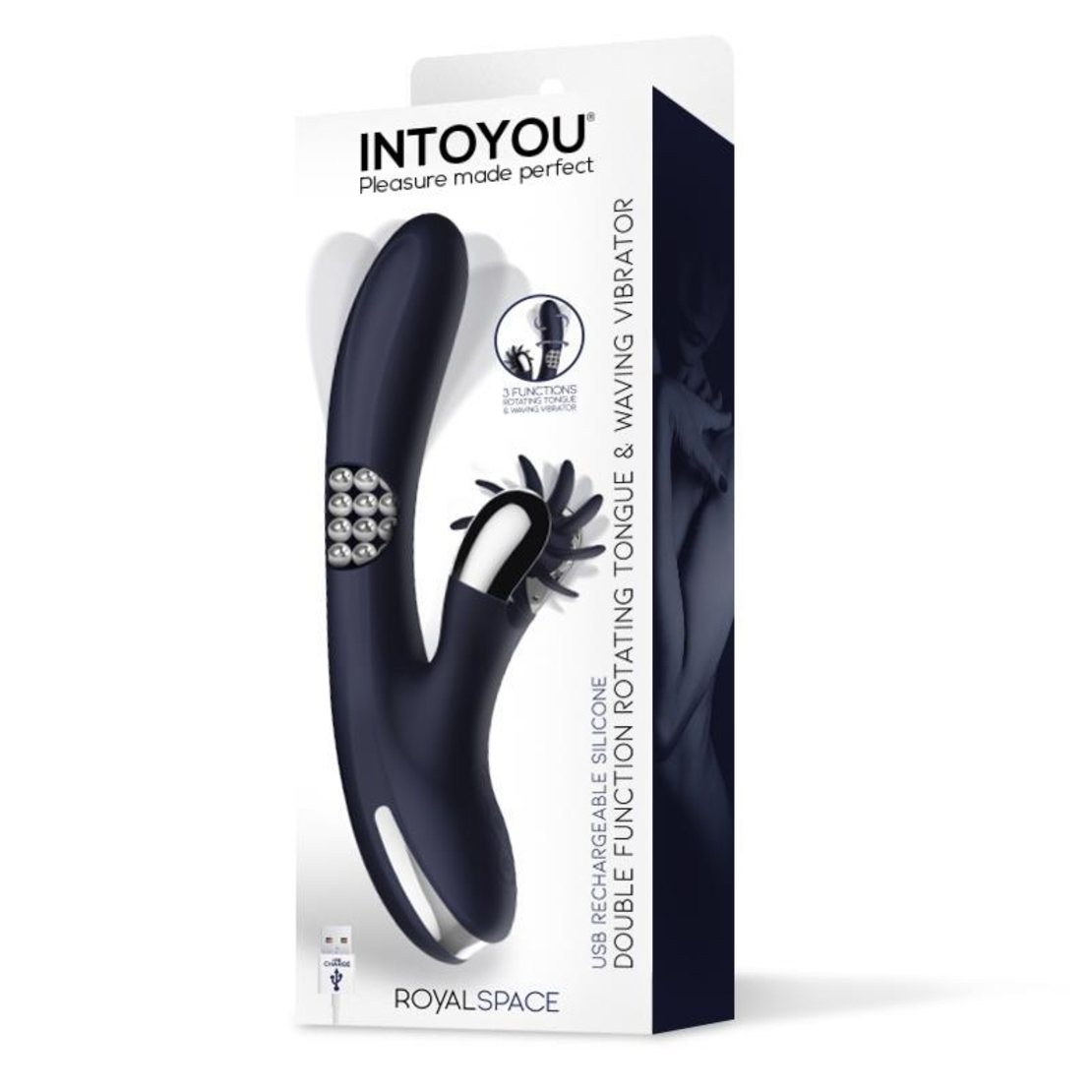 INTOYOU Royalspace вибратор с тройна функция в син цвят