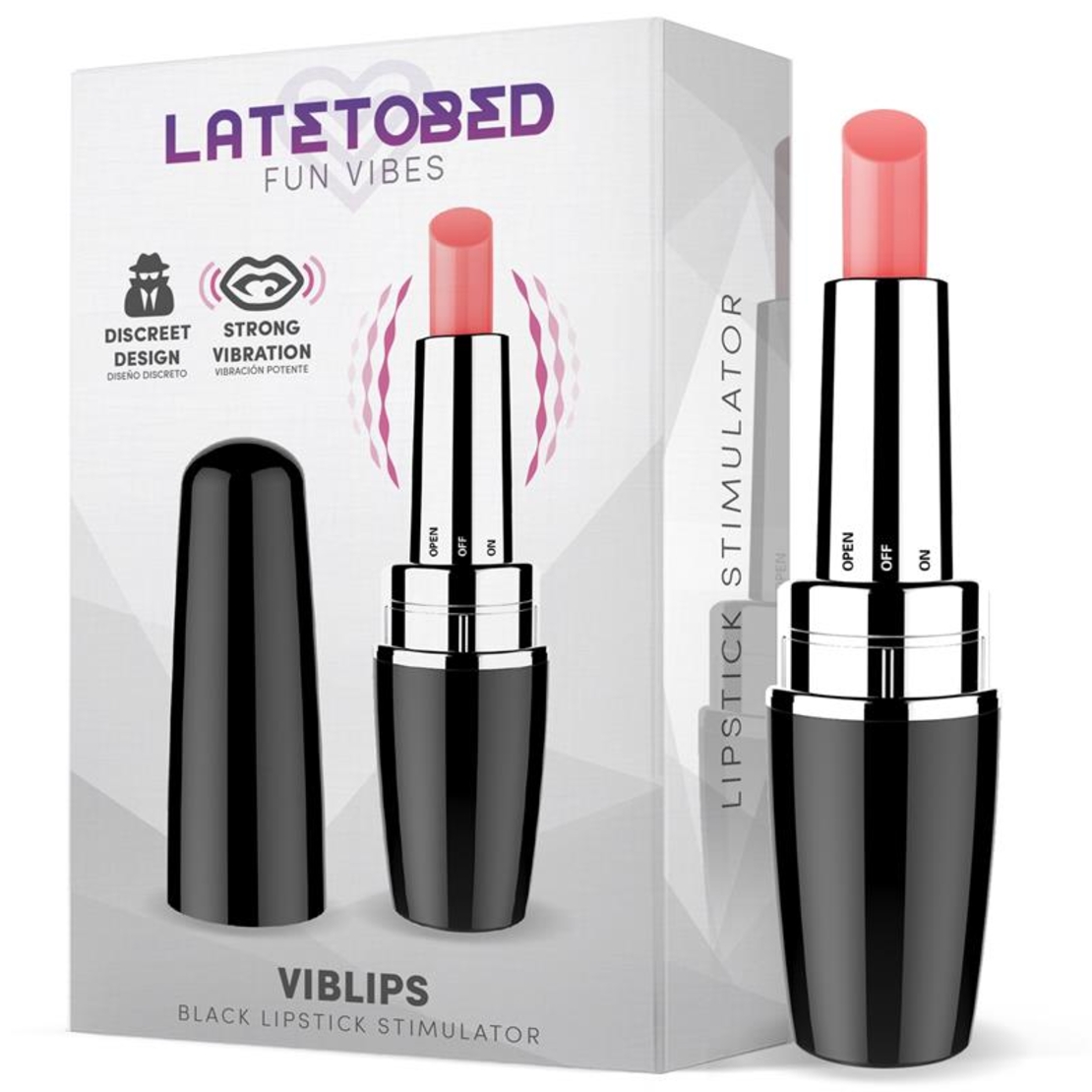 LATETOBED Viblips Червило Клиторен Стимулатор Черен
