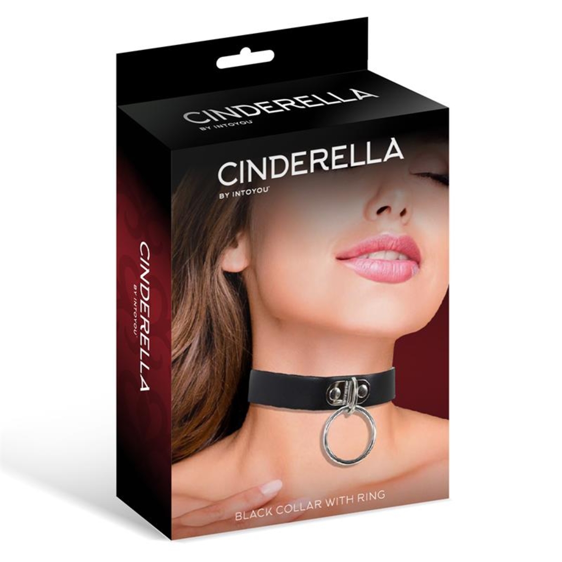 Нашийник CINDERELLA с пръстен, веганска кожа, един размер