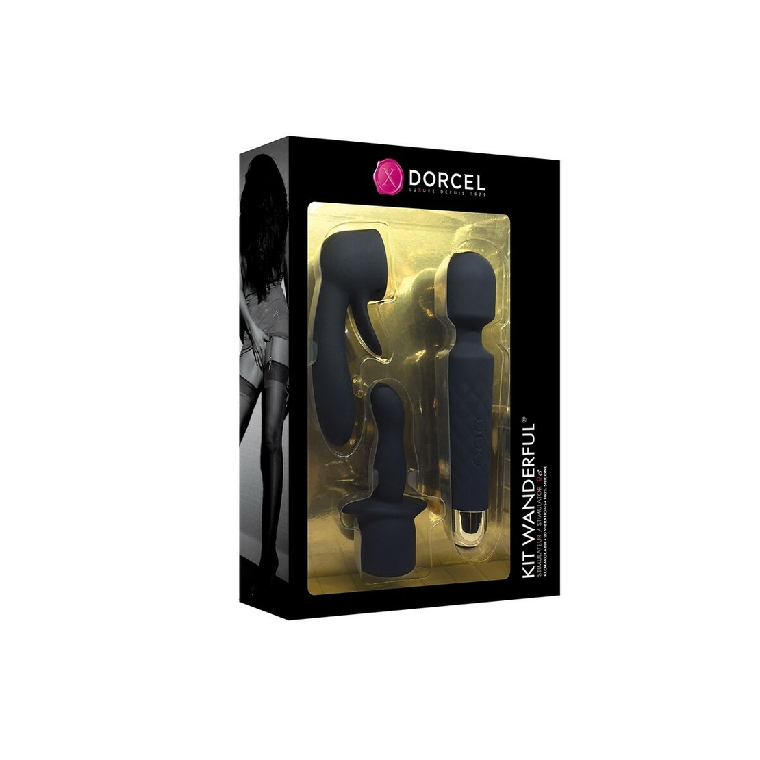 Комплект Масажор с приставки Dorcel DOR178 Черен