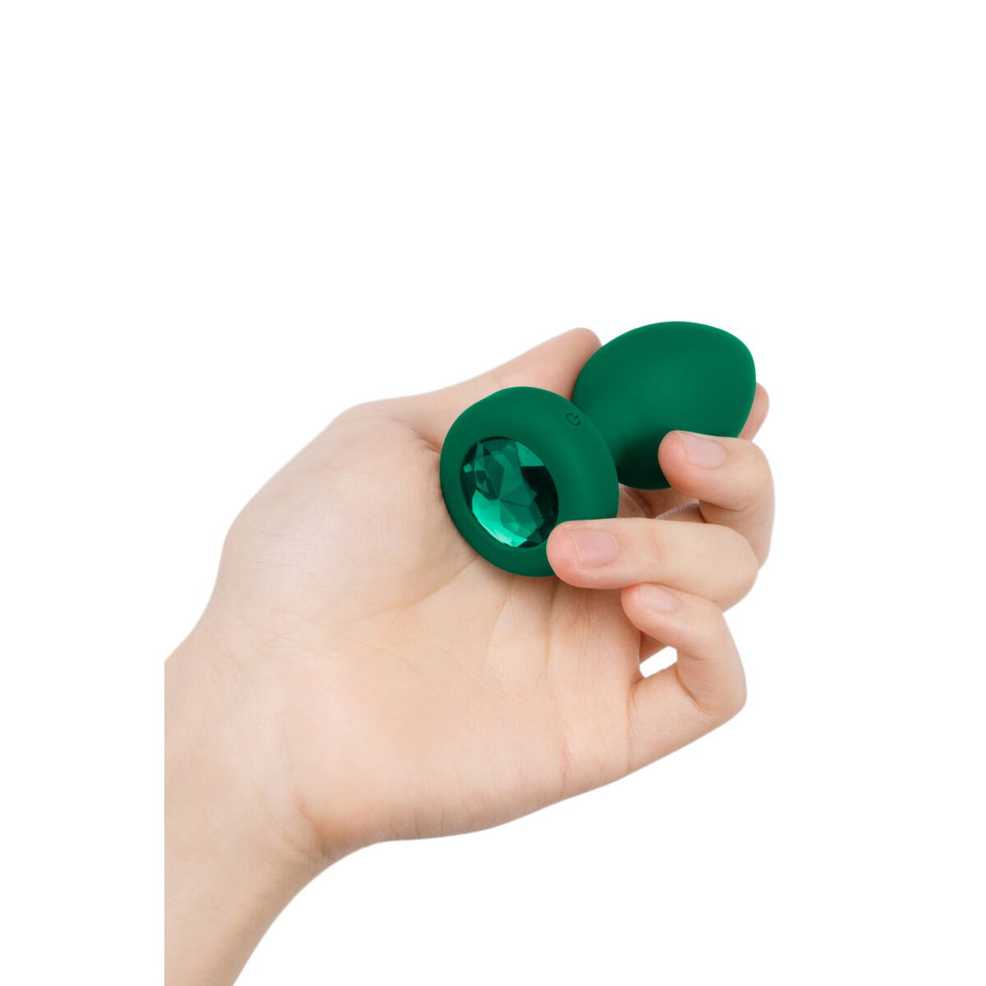 Анална тапа с дистанционно B-Vibe Vibrating Jewel Зелен M/L