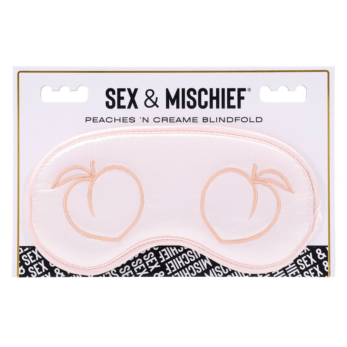 Маска за очи - кремава с праскови - Shhh Blindfold Sportsheets Peaches 'n CreaMe