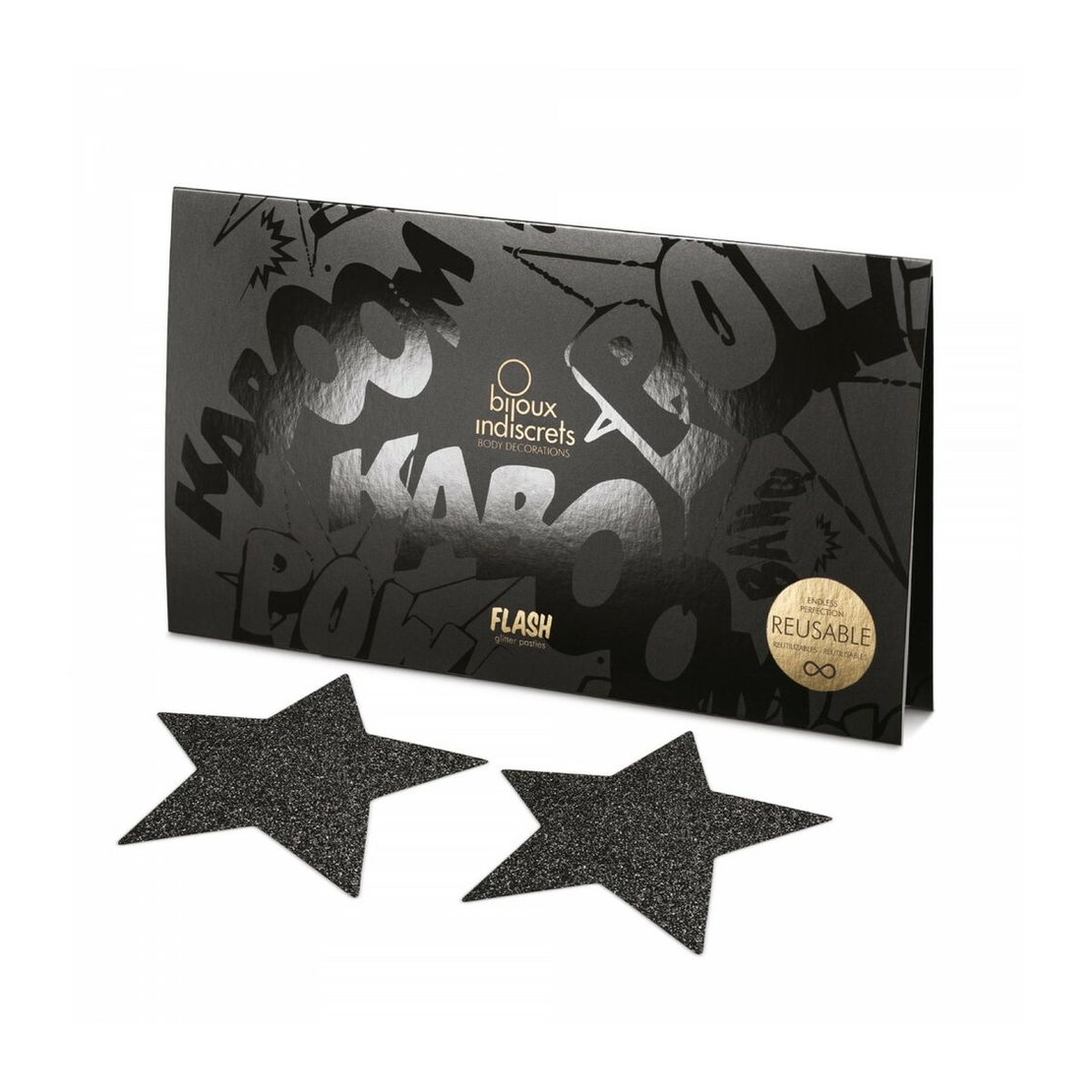 Щитета за зърна - Flash Star Черен Bijoux Indiscrets 156 Черен