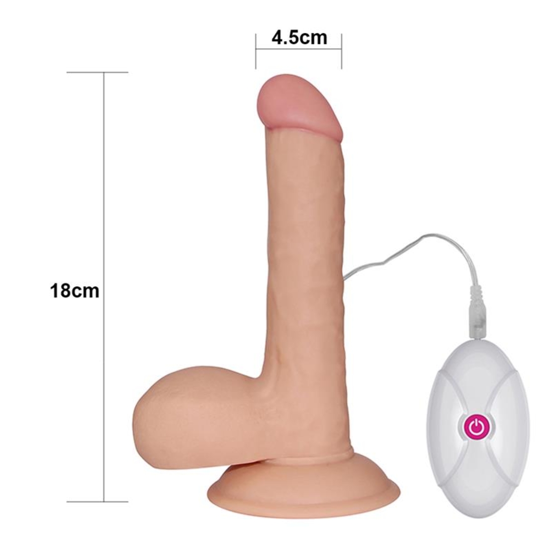 Дилдо LOVETOY Ultra Soft Dude с вибрация 7.5