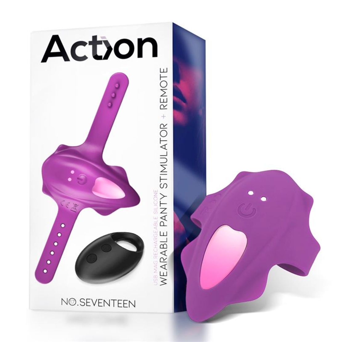 ACTION No. Seventeen Стимулатор за бикини с дистанционно управление, лилав