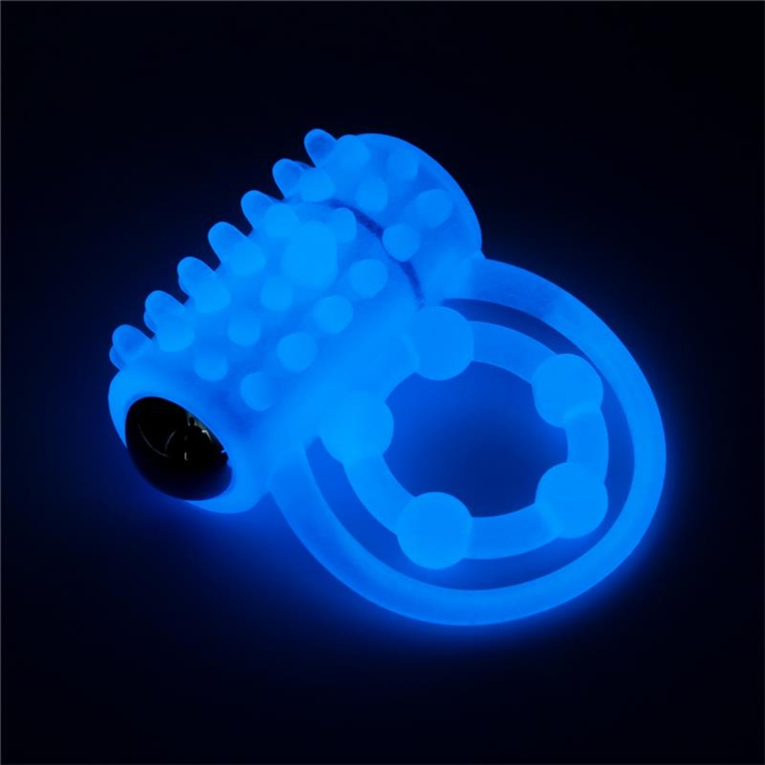 LOVETOY Lumino Play – вибрационен пенис пръстен със синя светлина