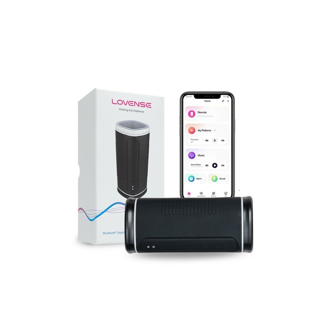 APP контрол Маструбатор Lovense Черен