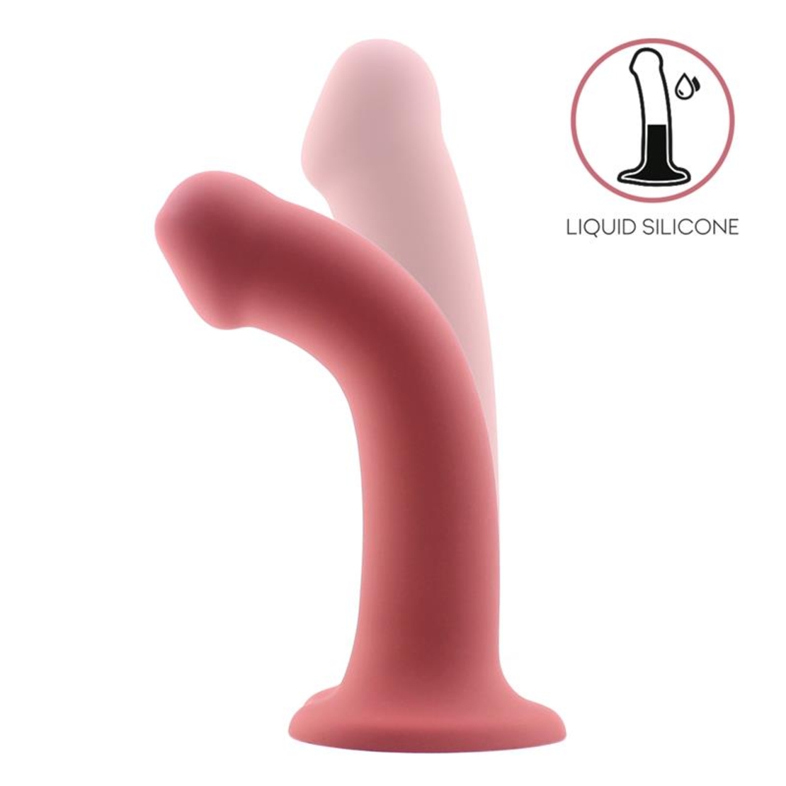 Силиконово дилдо ACTION Bouncy Liquid, хипер-гъвкав, 7