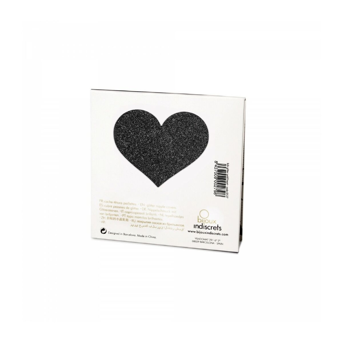 Щитета за зърна - Flash Heart Черен Bijoux Indiscrets 155 Черен