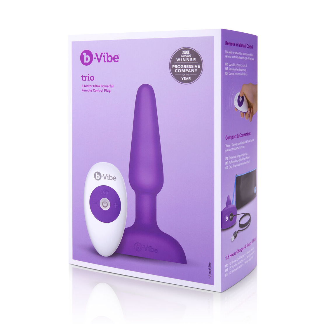 Аналена тапа с дистанционно управление B-Vibe 05882530000 Лилав