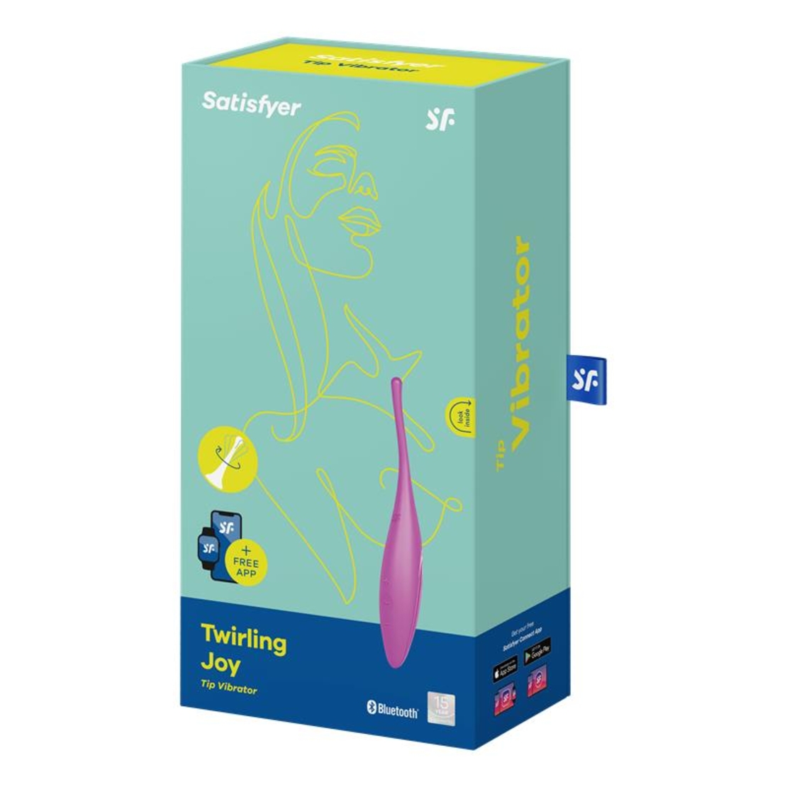 Лилав въртящ се клиторен SATISFYER TWIRLING JOY с приложение