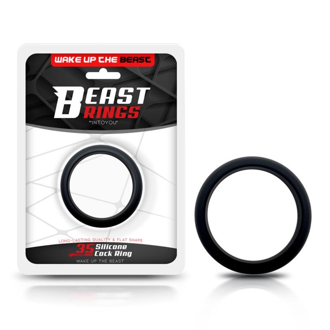 Пръстен за пенис BEAST RINGS Cock Ring  3,5 см черен